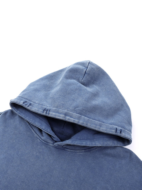 Paradigm - Snow Wash Hand-Frayed Heavyweight  Hoodie